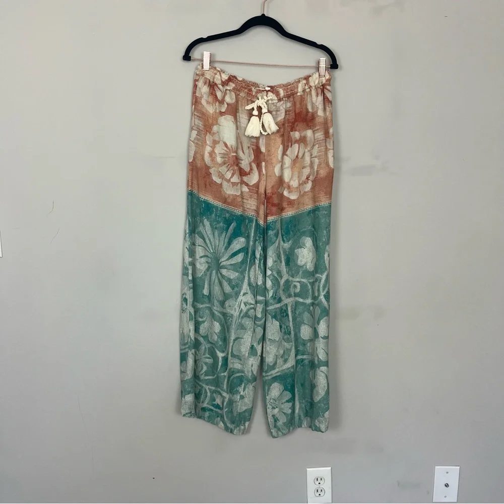 BY ANTHROPOLOGIE LINEN WIDE LEG PANTS SIZE SMALL - Picture 3 of 11